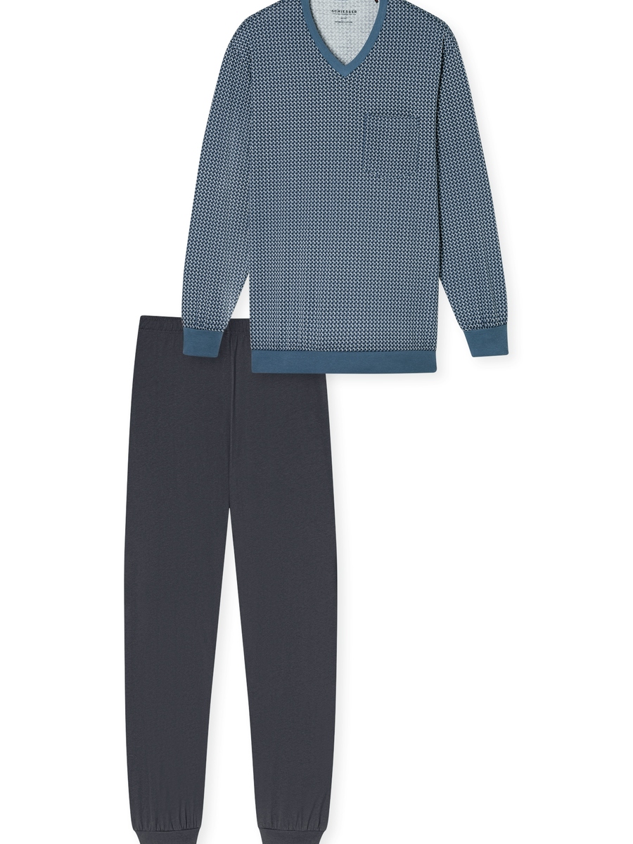 Pyjama van het merk Schiesser in het Blauw