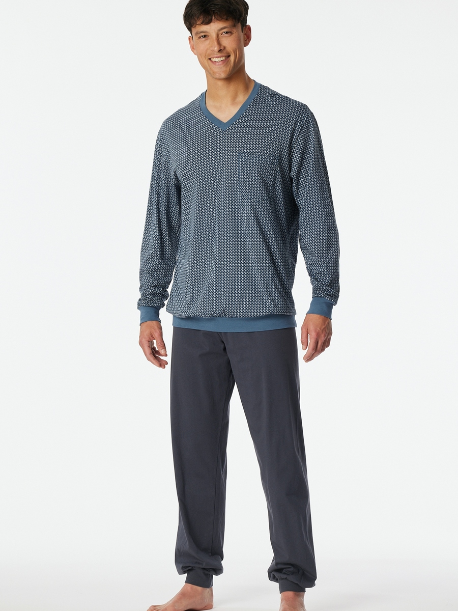 Pyjama van het merk Schiesser in het Blauw