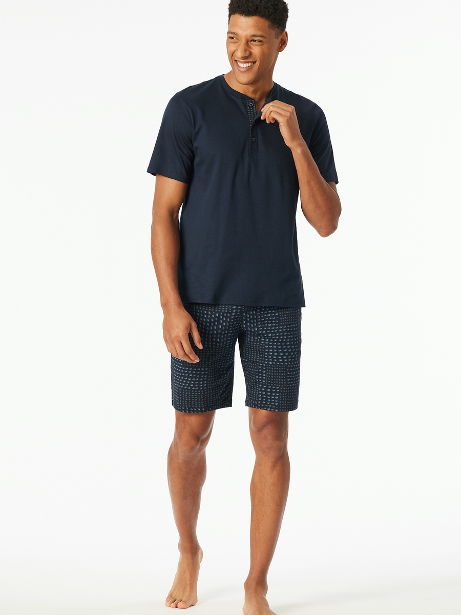 Pyjama van het merk Schiesser in het Blauw