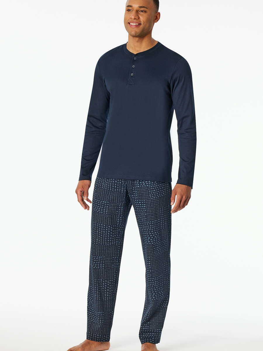 Pyjama van het merk Schiesser in het Blauw