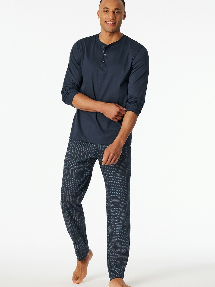 Pyjama van het merk Schiesser in het Blauw