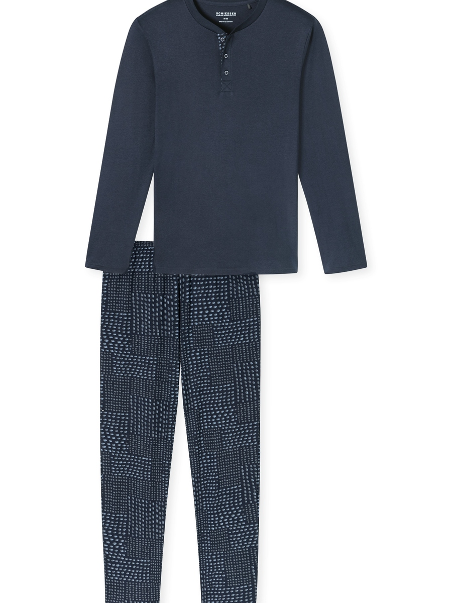 Pyjama van het merk Schiesser in het Blauw