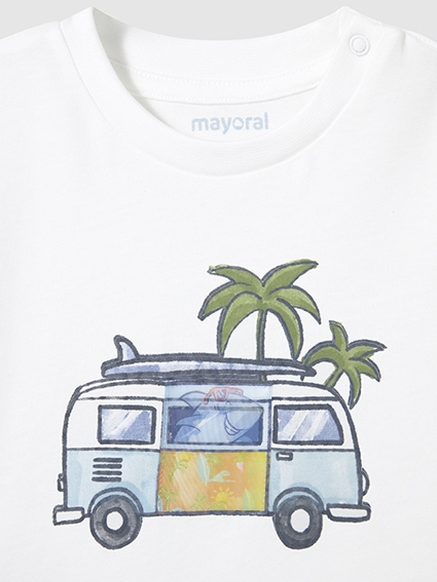 T-shirt van het merk Mayoral in het Ecru