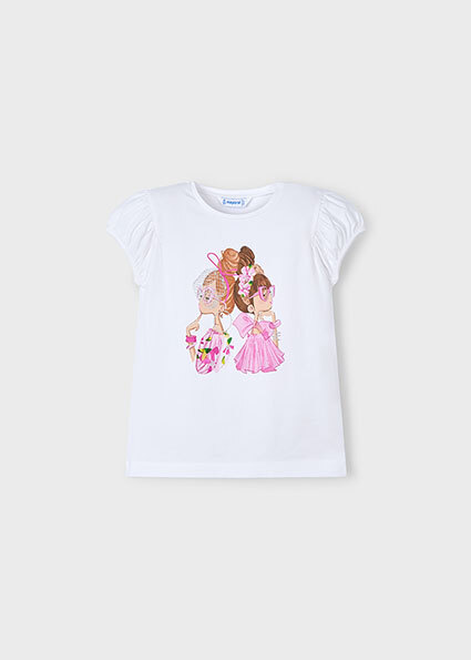 T-shirt van het merk Mayoral in het Ecru
