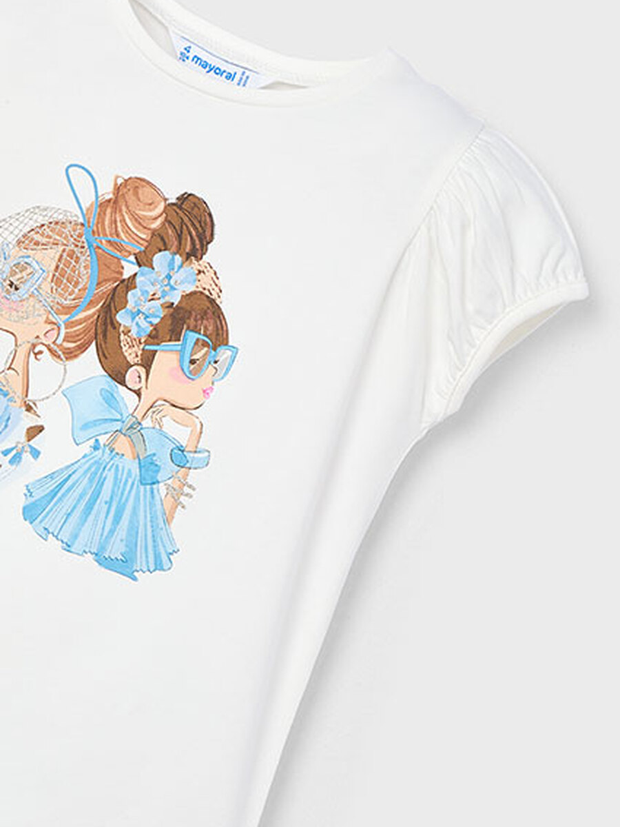 T-shirt van het merk Mayoral in het Ecru