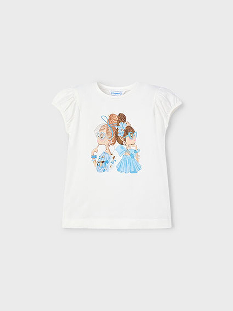 T-shirt van het merk Mayoral in het Ecru