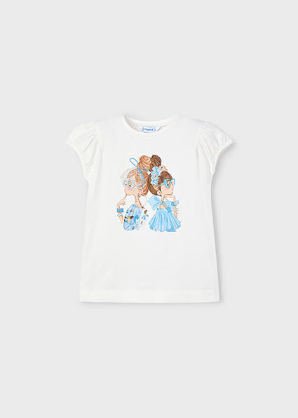 T-shirt van het merk Mayoral in het Ecru