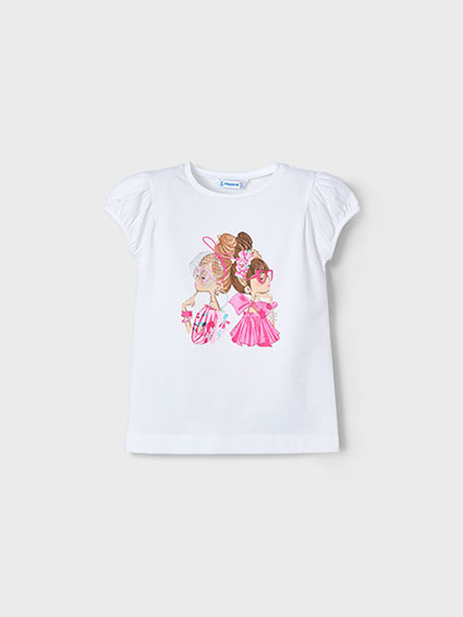 T-shirt van het merk Mayoral in het Ecru