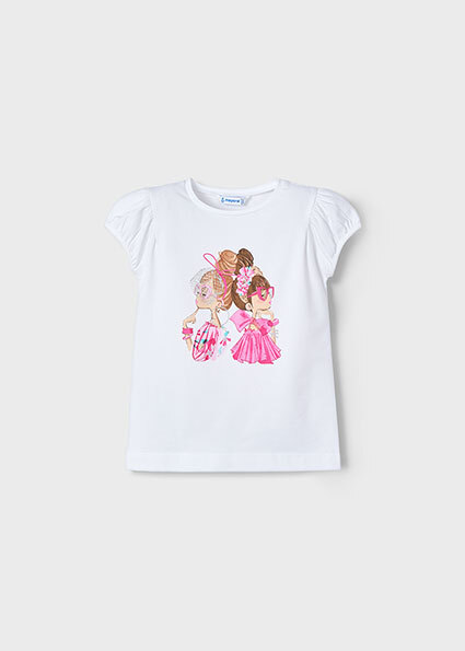 T-shirt van het merk Mayoral in het Ecru