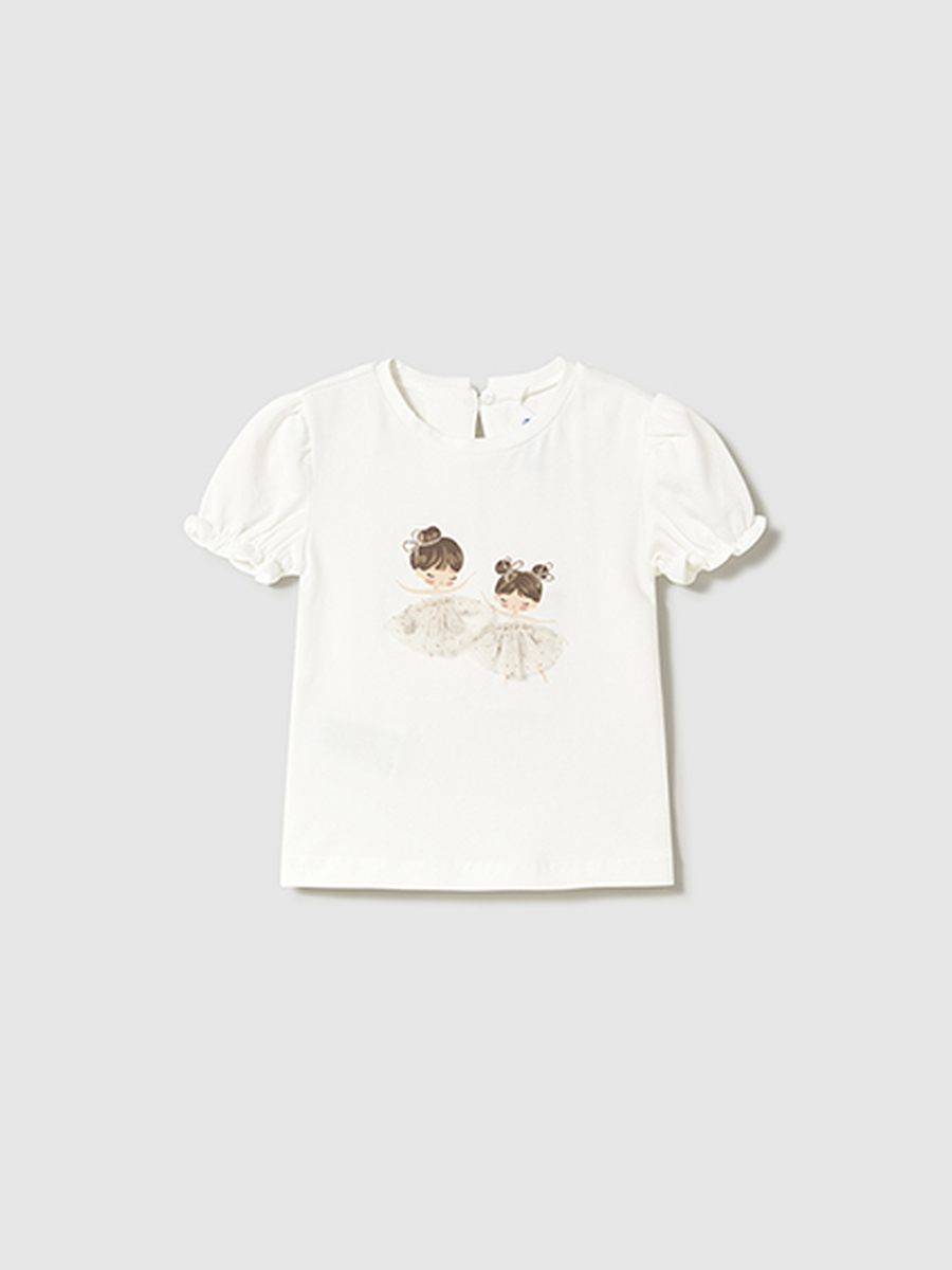 T-shirt van het merk Mayoral in het Ecru