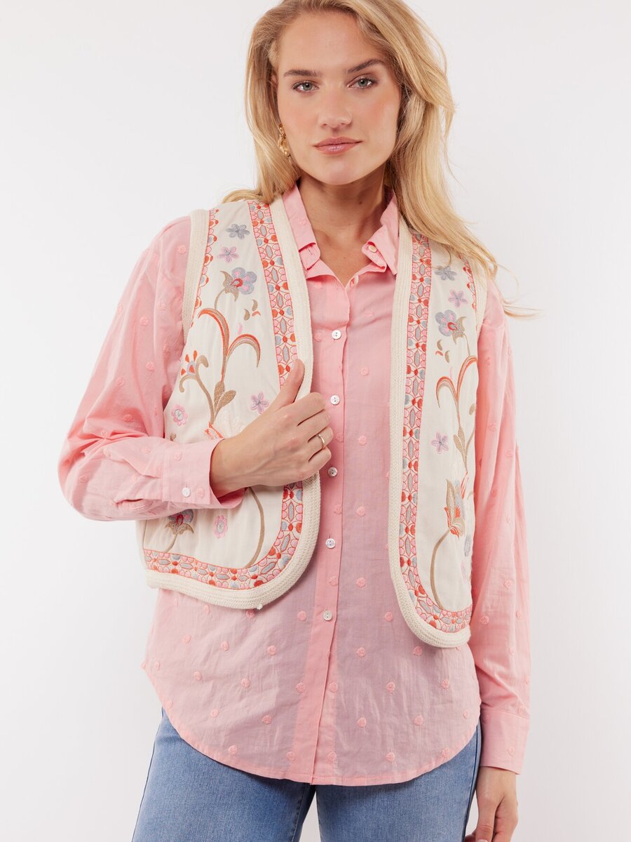 Gilet van het merk C&s The Label in het Beige