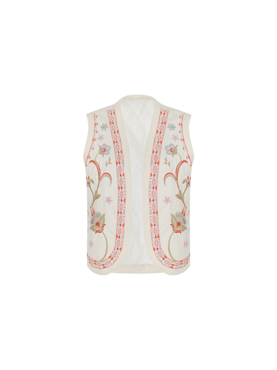 Gilet van het merk C&s The Label in het Beige
