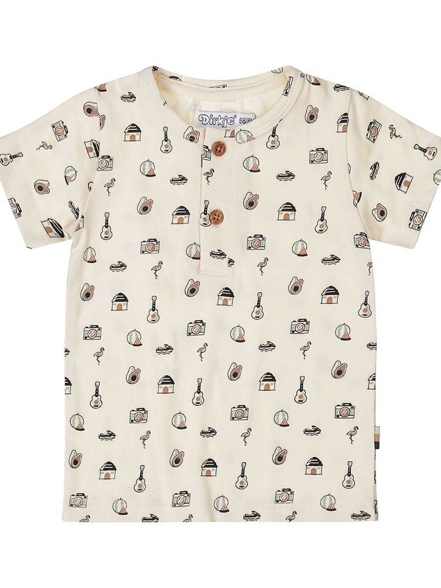 T-shirt van het merk Dirkje in het Ecru