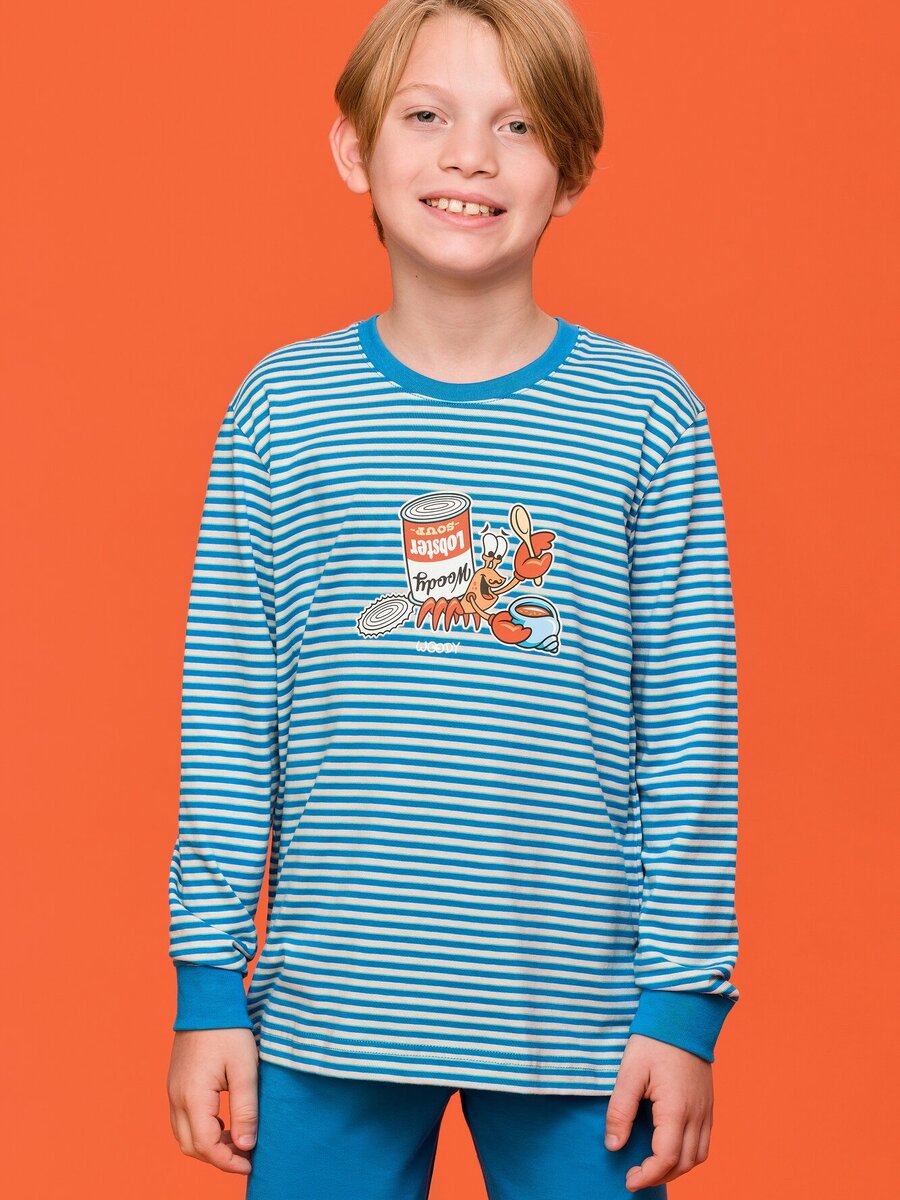 Pyjama van het merk Woody in het Marine