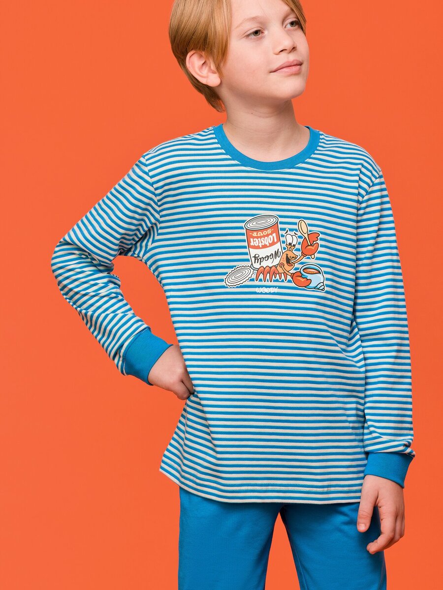 Pyjama van het merk Woody in het Marine