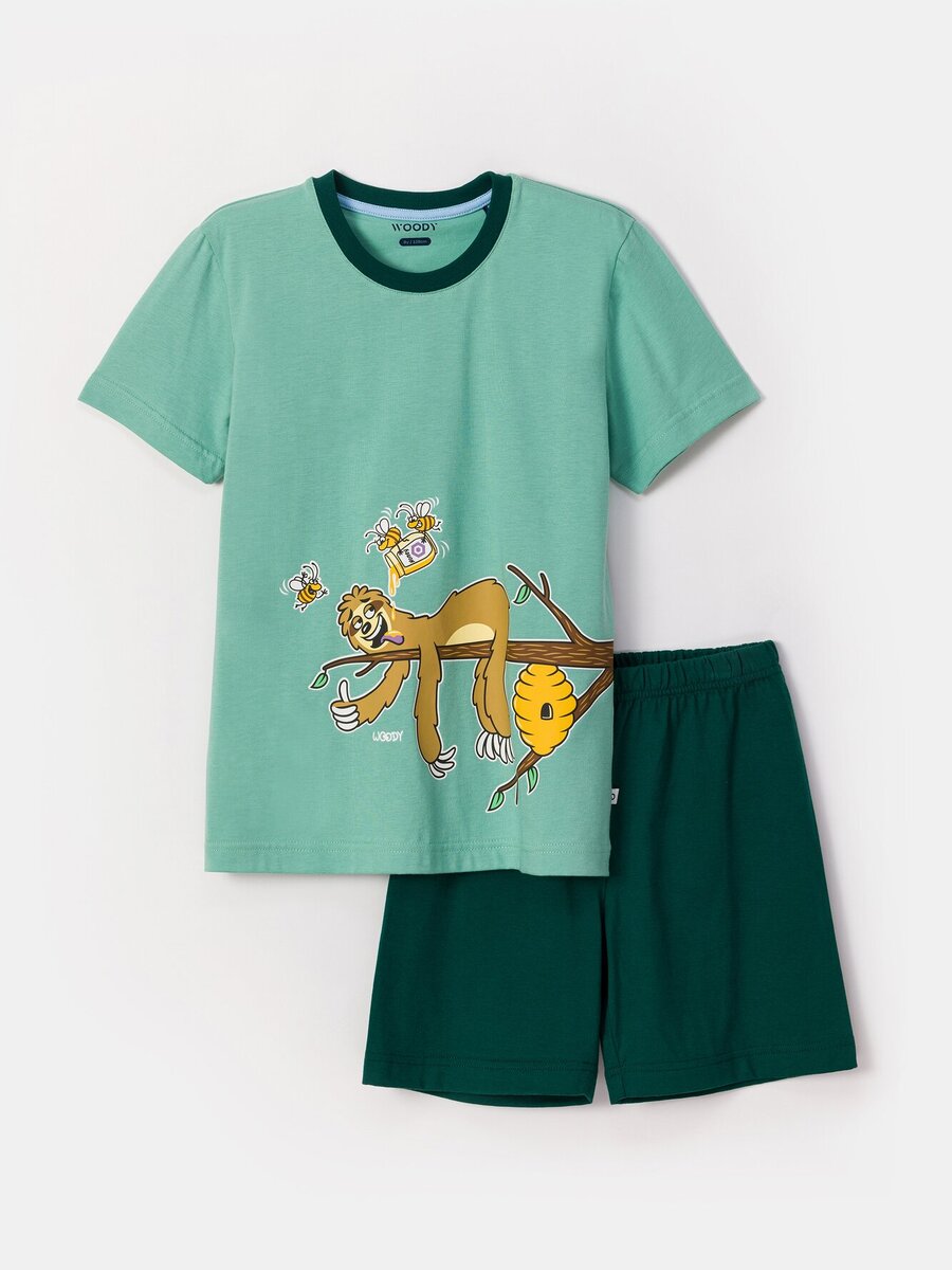 Pyjama van het merk Woody in het Groen