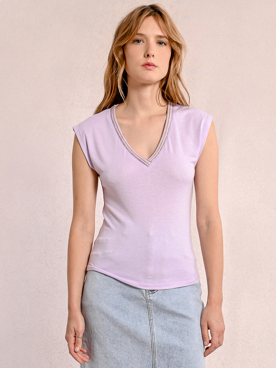 T-shirt van het merk Molly Bracken in het Paars
