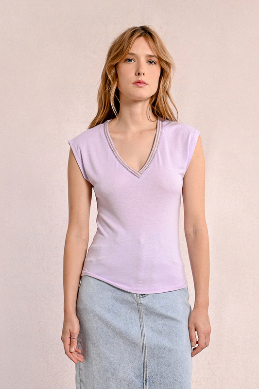 T-shirt van het merk Molly Bracken in het Paars