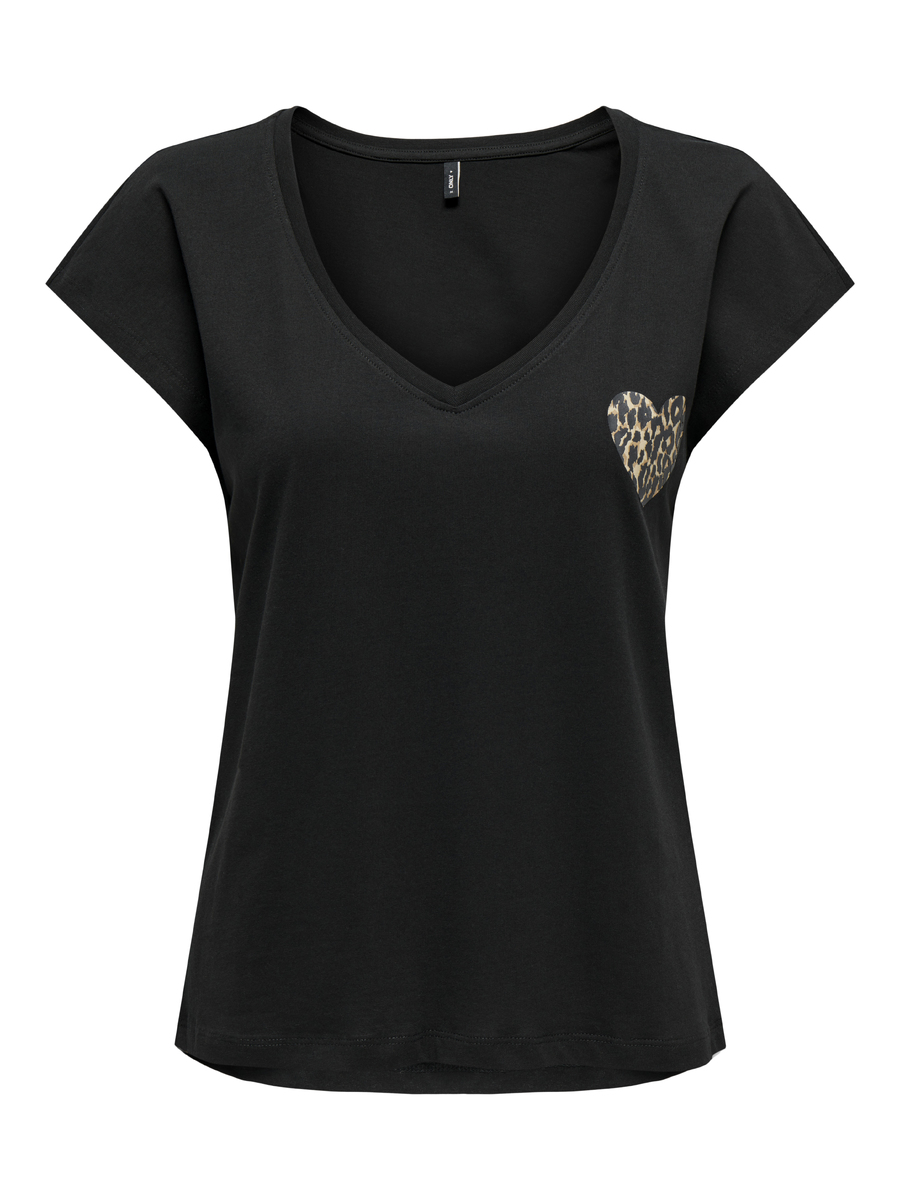 T-shirt van het merk Only in het Zwart