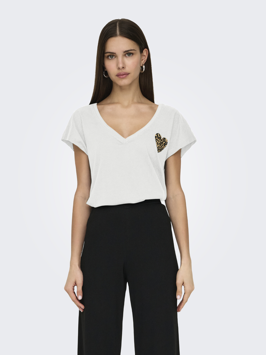 T-shirt van het merk Only in het Wit