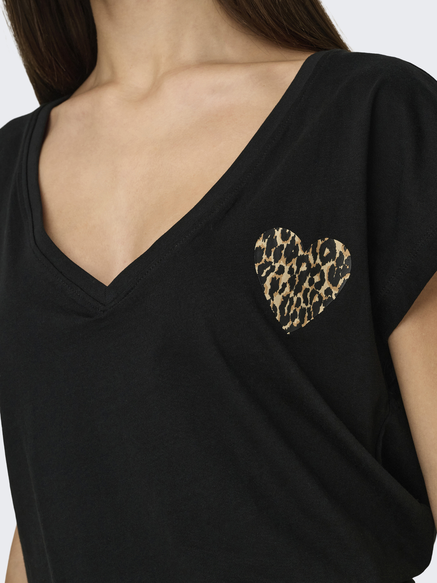 T-shirt van het merk Only in het Zwart