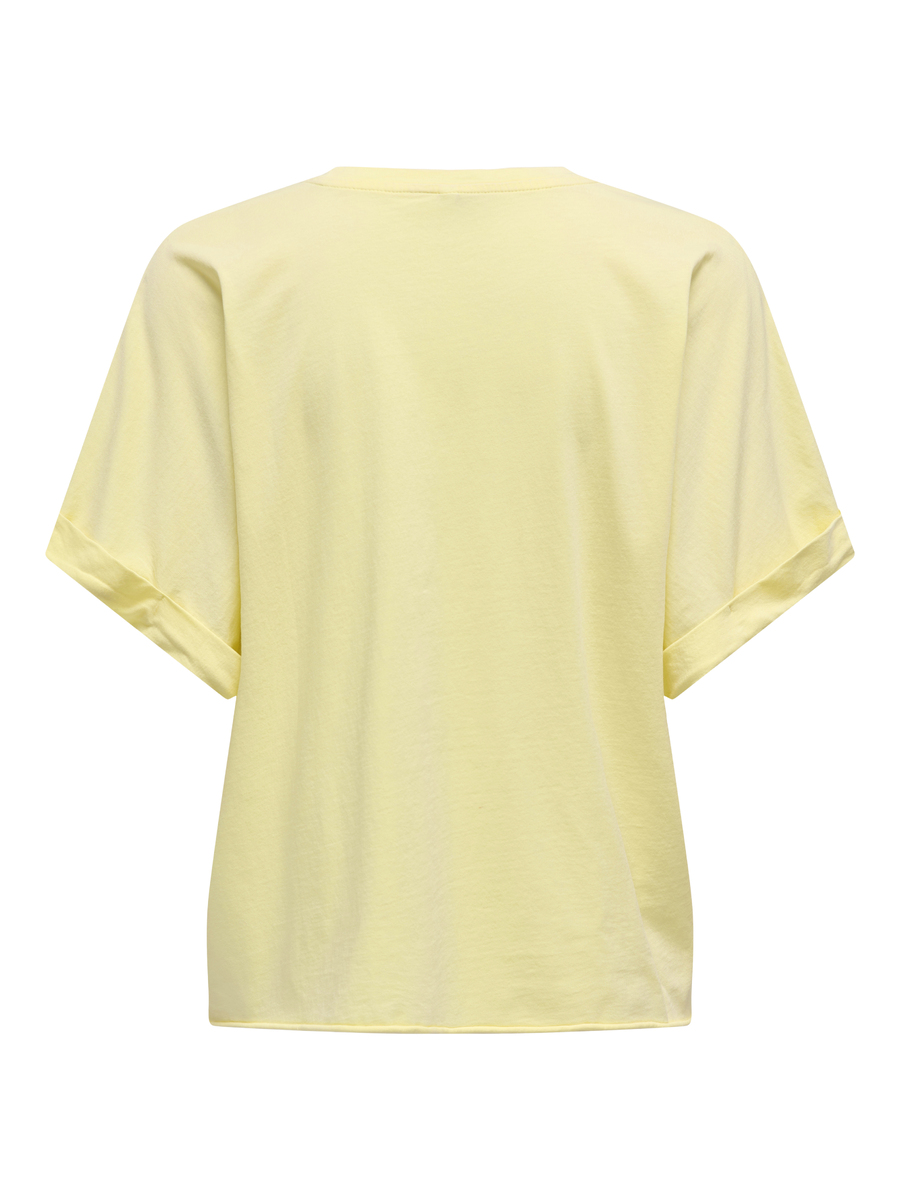 T-shirt van het merk Only in het Geel