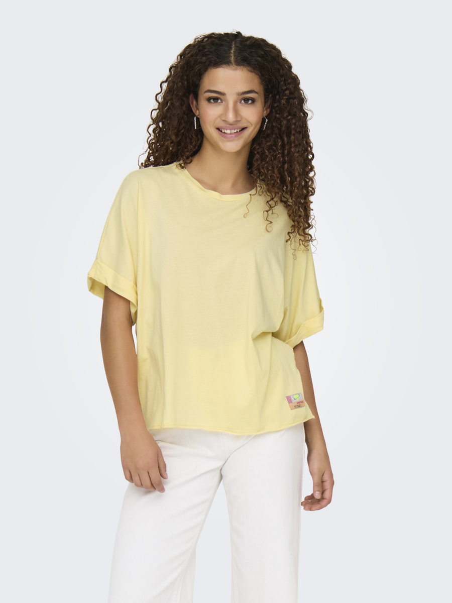 T-shirt van het merk Only in het Geel