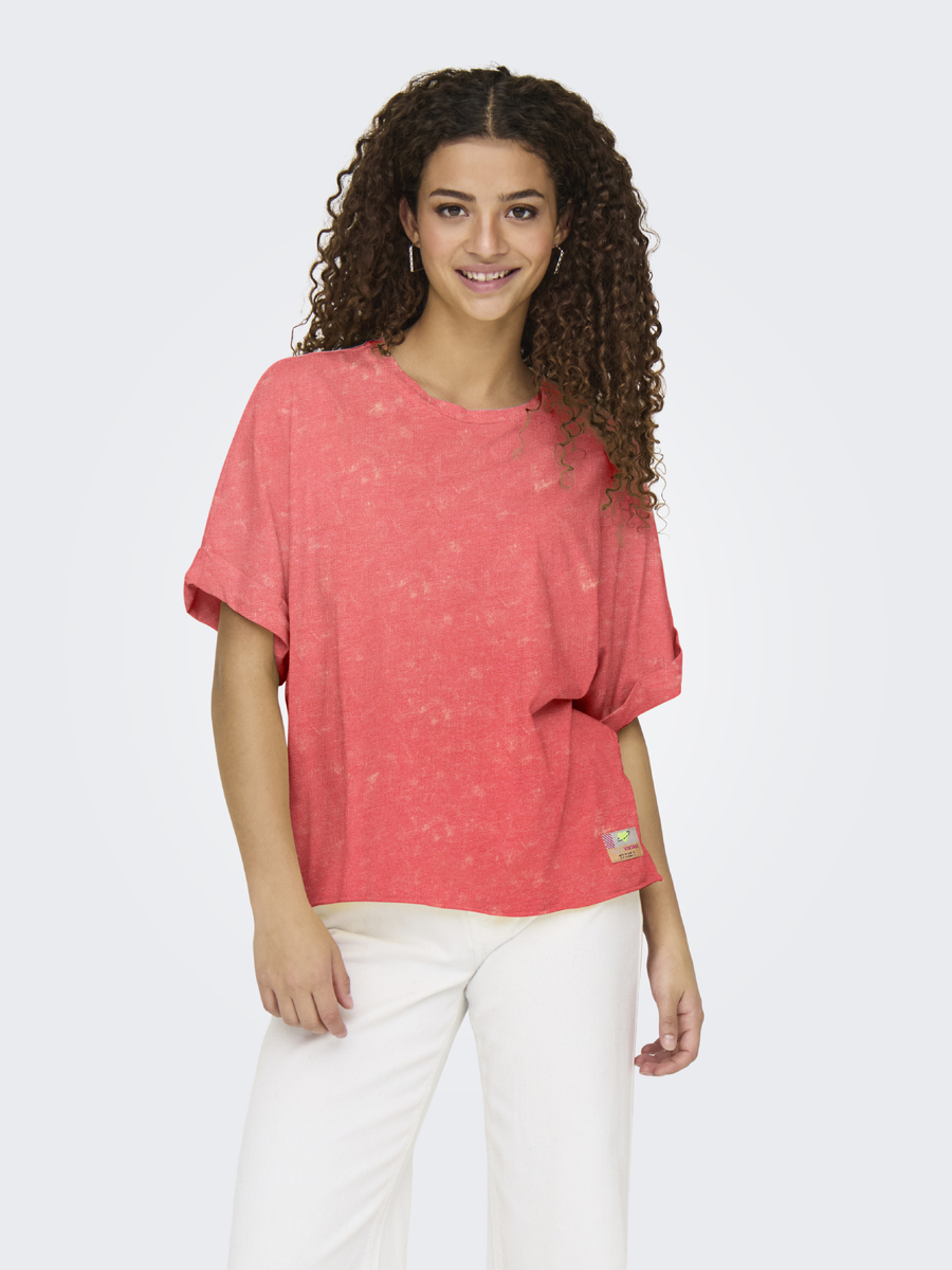 T-shirt van het merk Only in het Roze