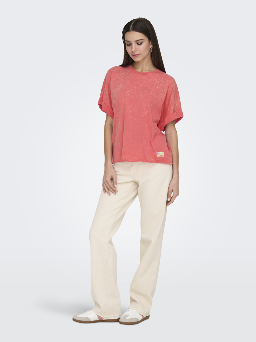 T-shirt van het merk Only in het Roze