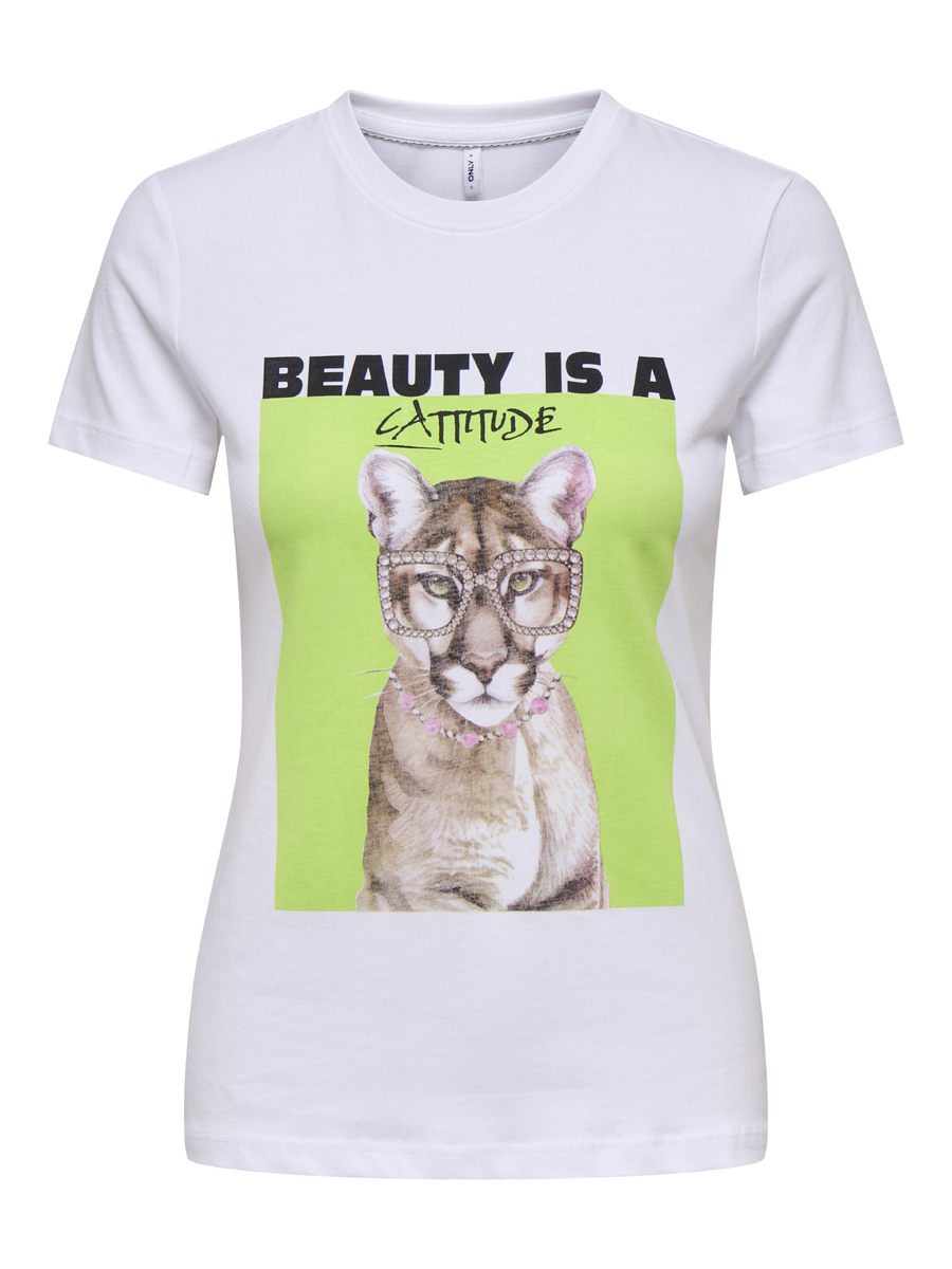 T-shirt van het merk Only in het Wit