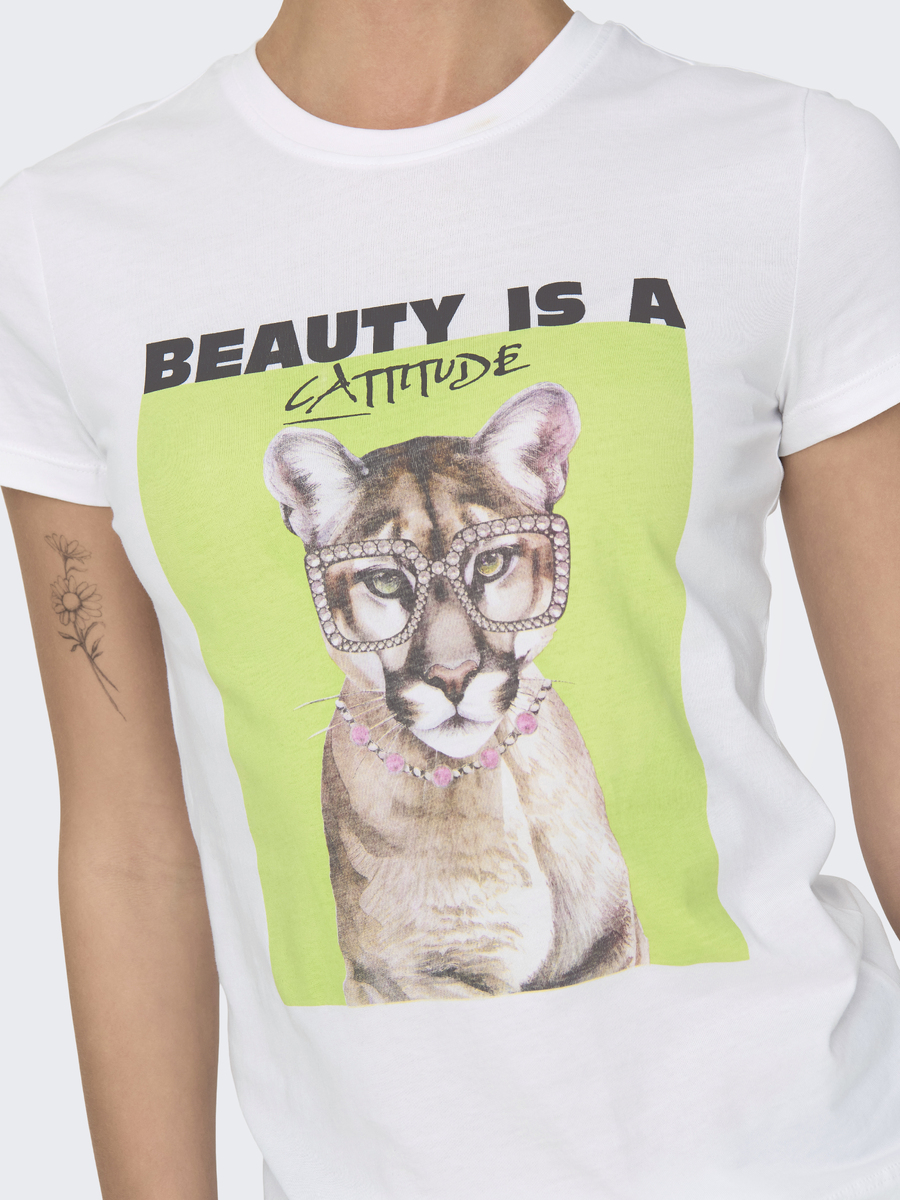 T-shirt van het merk Only in het Wit