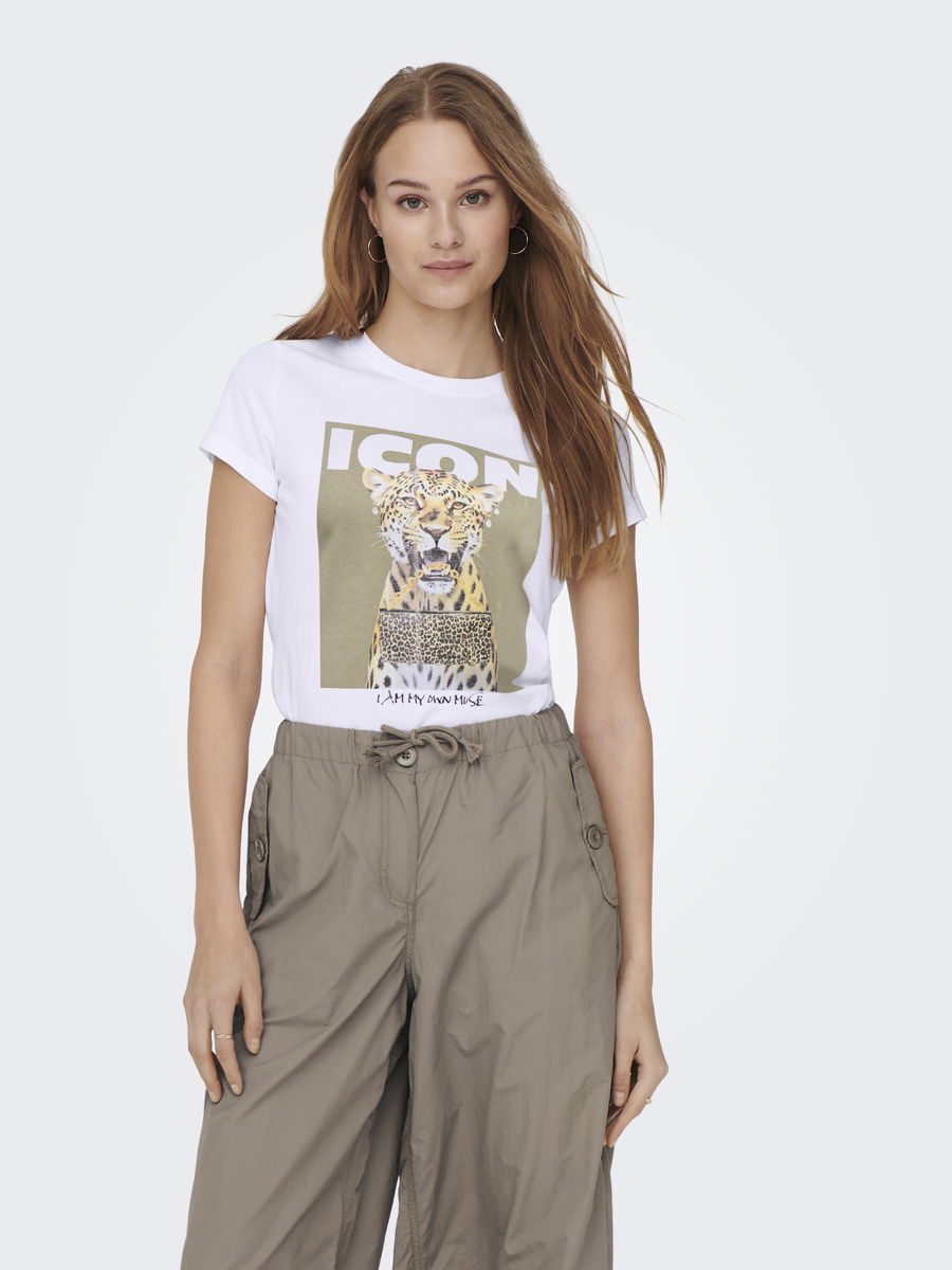 T-shirt van het merk Only in het Wit