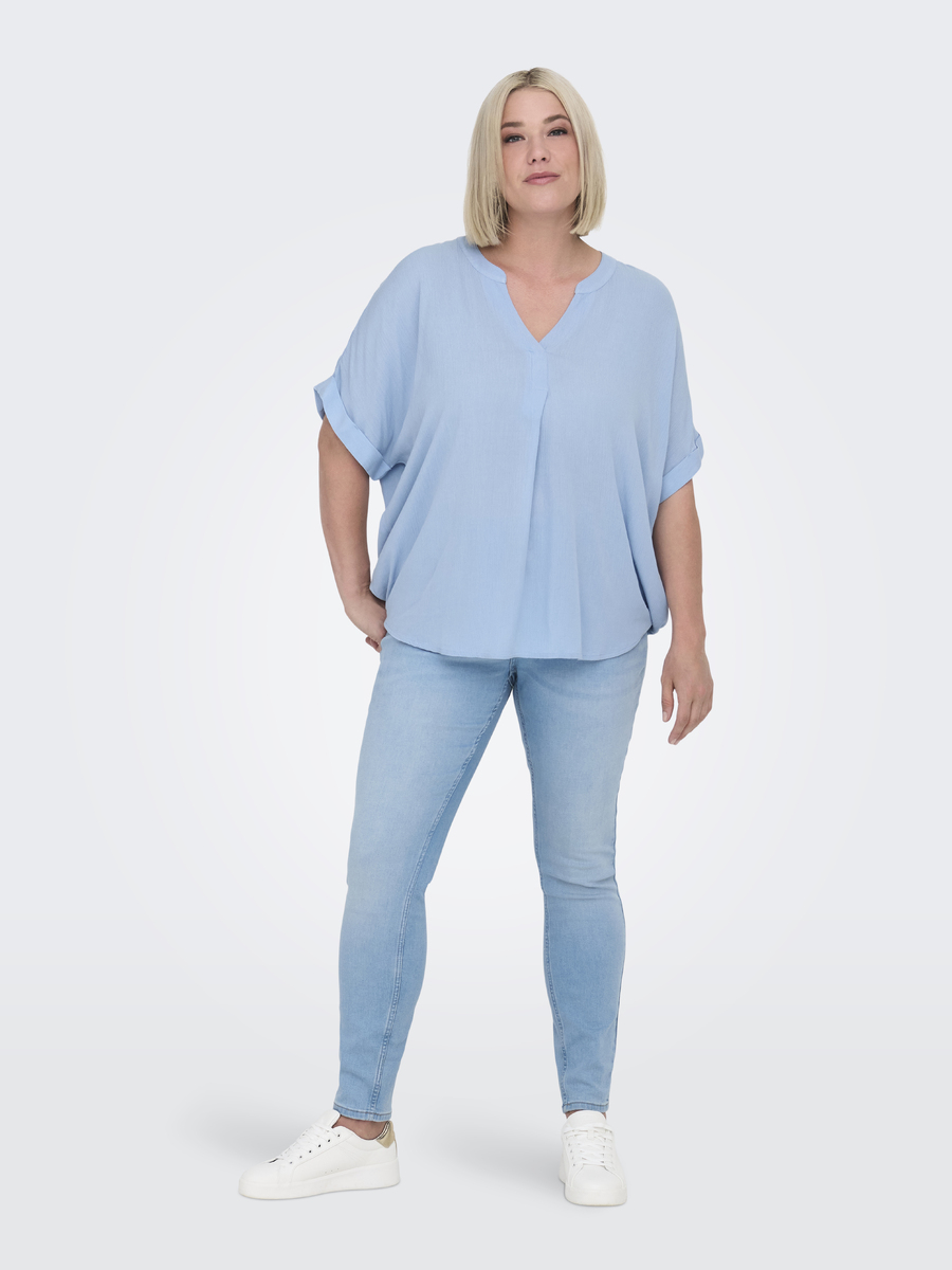 Top van het merk Only Carmakoma in het Blauw