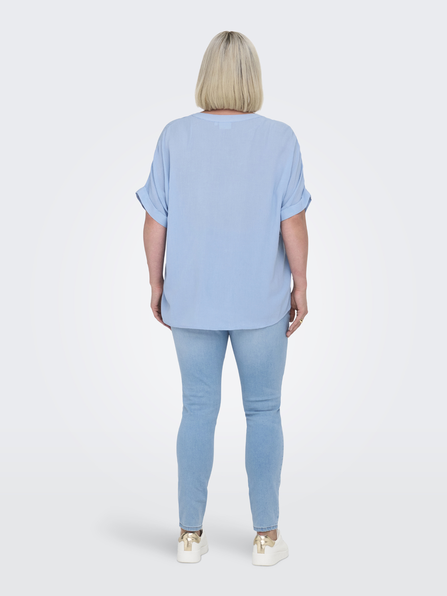 Top van het merk Only Carmakoma in het Blauw