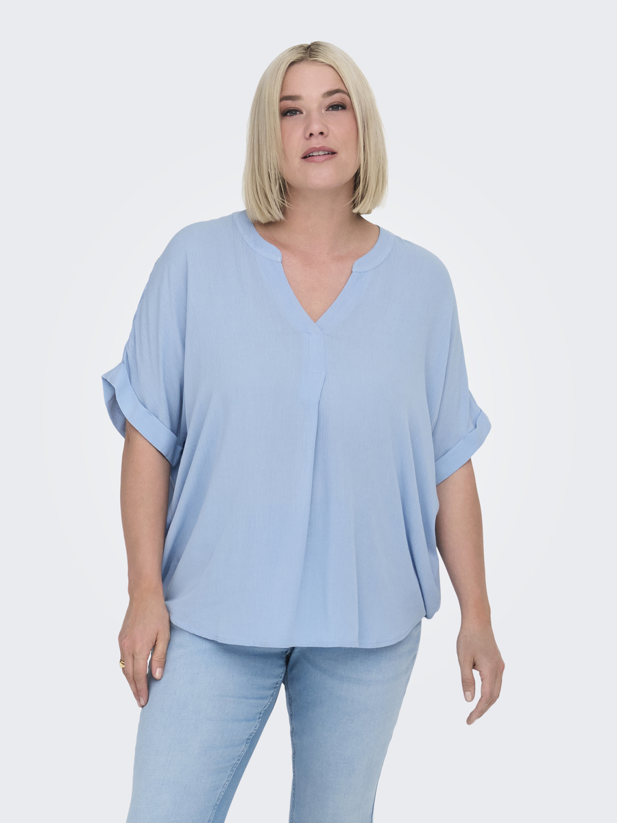 Top van het merk Only Carmakoma in het Blauw