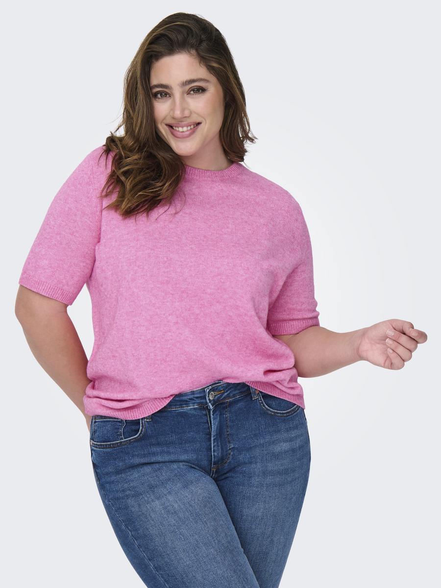 Pull van het merk Only Carmakoma in het Roze