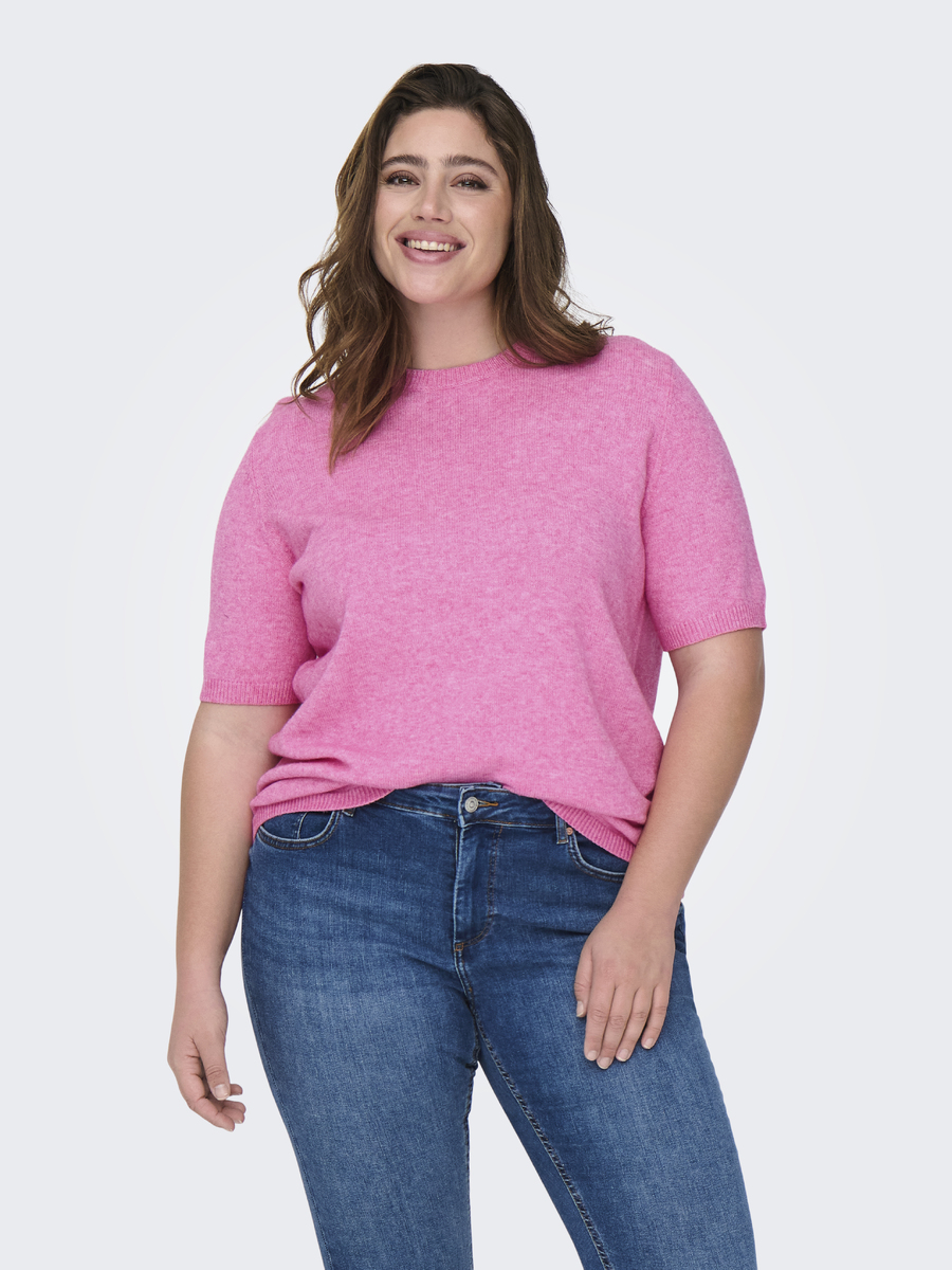 Pull van het merk Only Carmakoma in het Roze