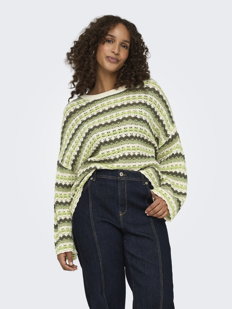 Pull van het merk Only Carmakoma in het Beige