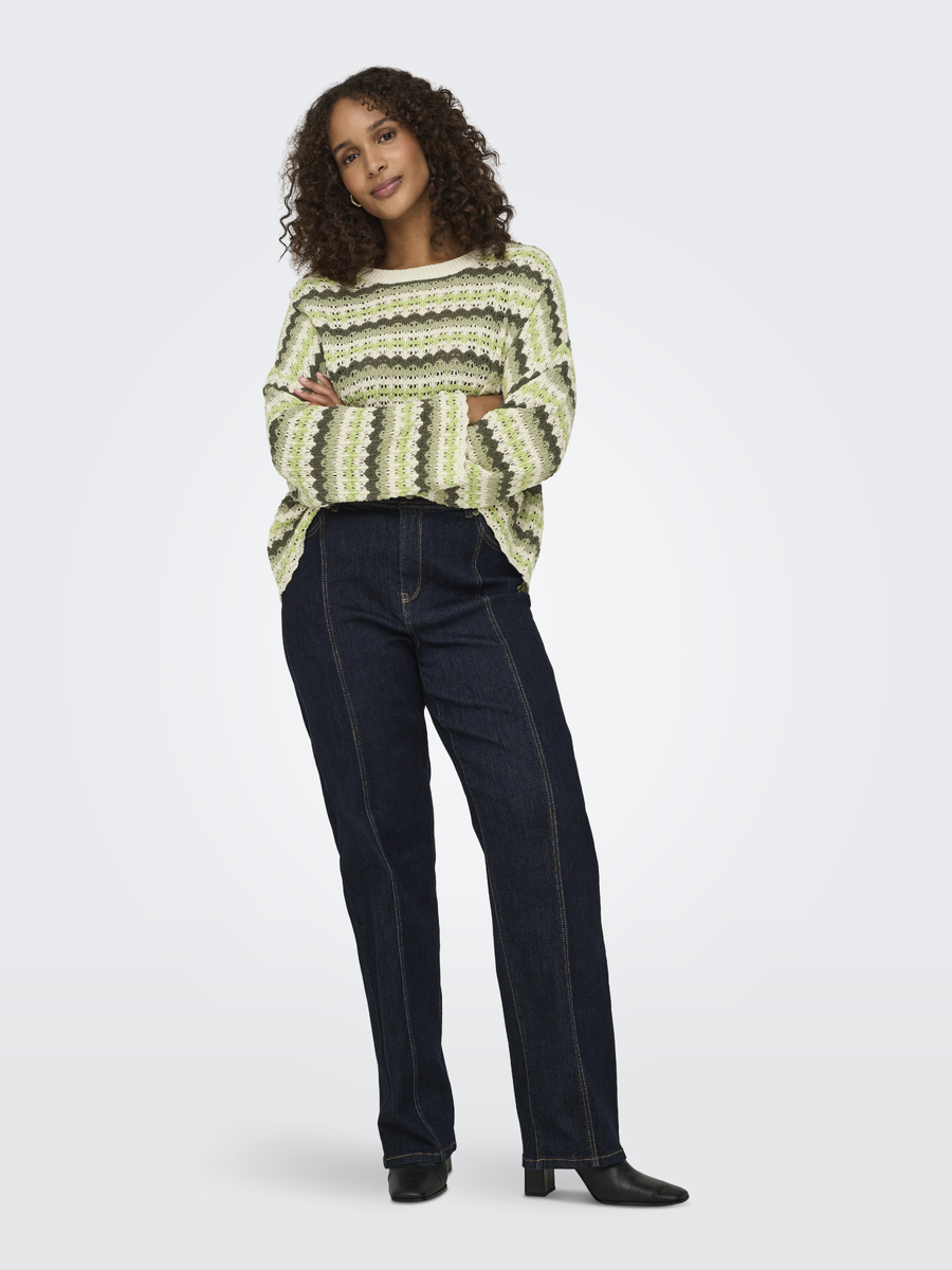 Pull van het merk Only Carmakoma in het Beige