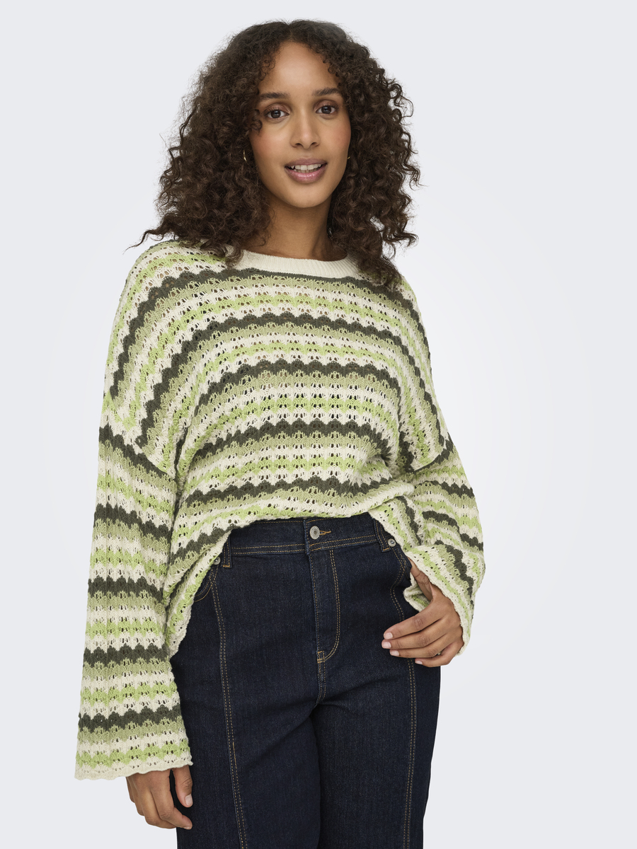 Pull van het merk Only Carmakoma in het Beige