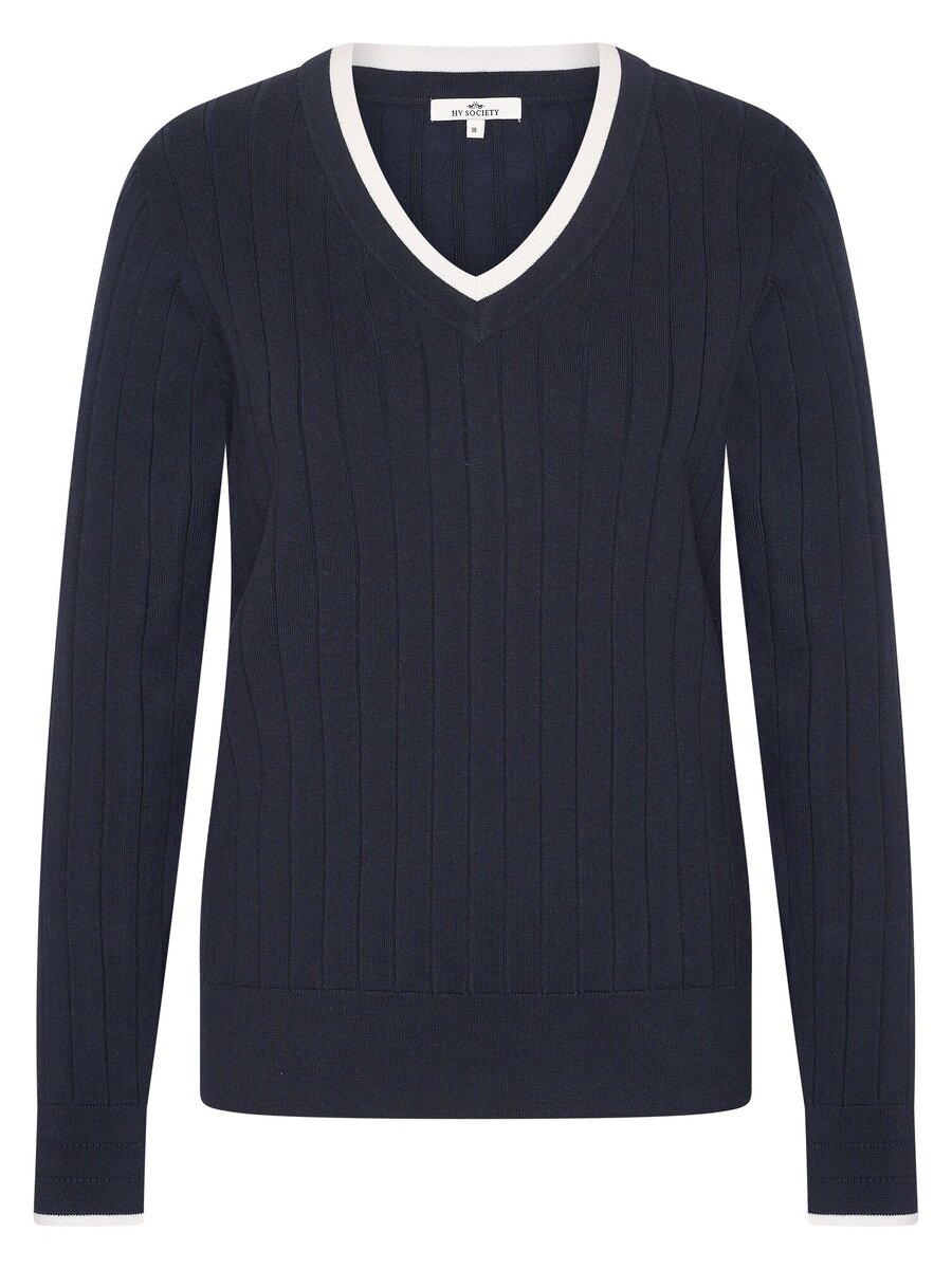 Pull van het merk Hv Polo in het Marine