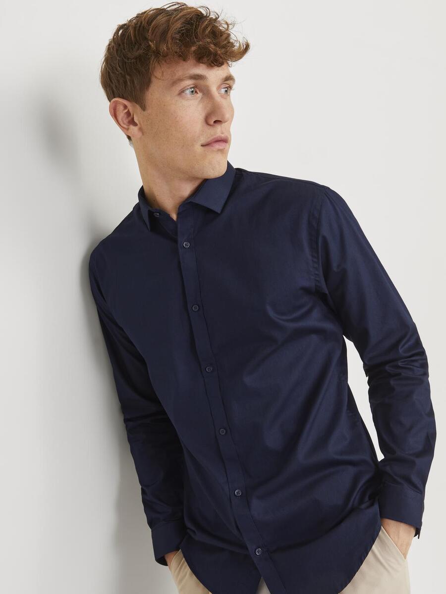 Hemd van het merk Jack & Jones Premium in het Marine