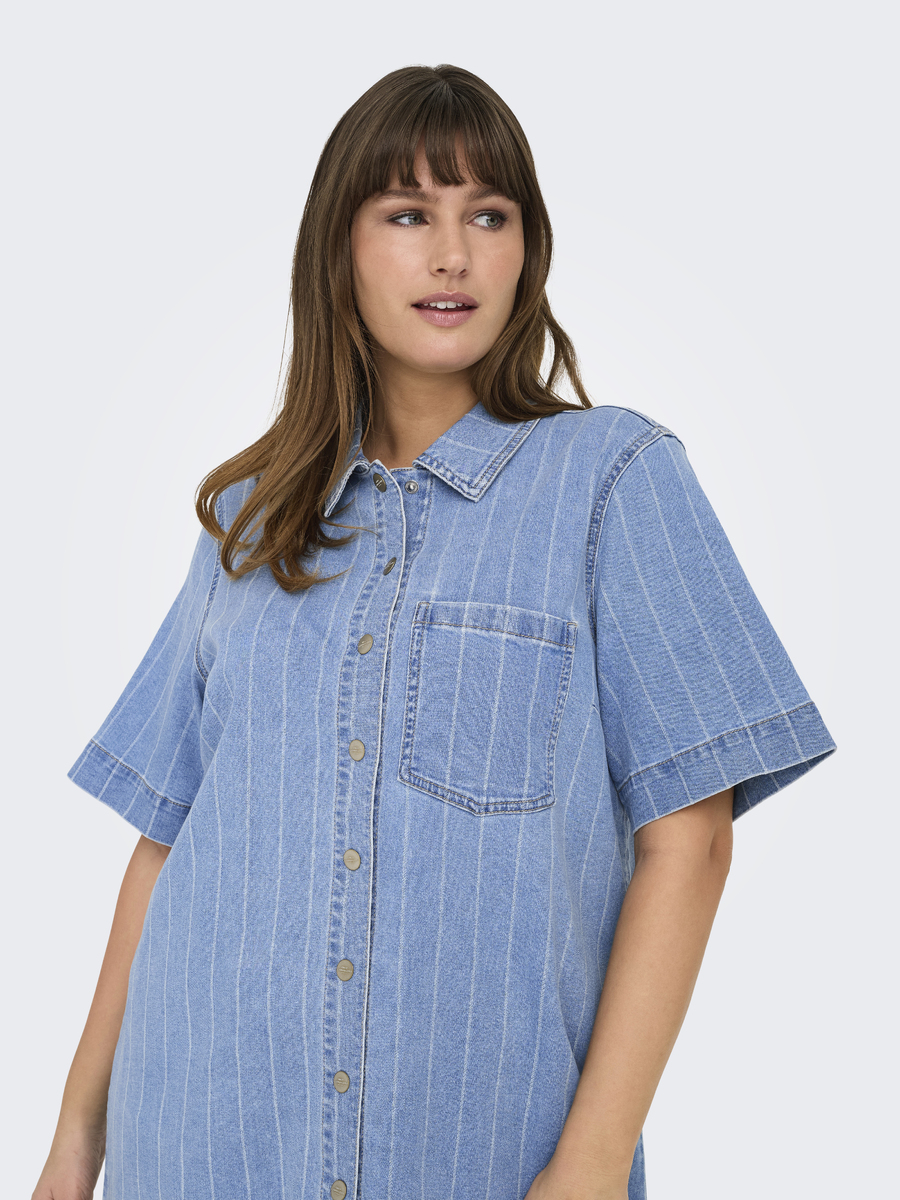 Kleed van het merk Only Carmakoma in het Jeans