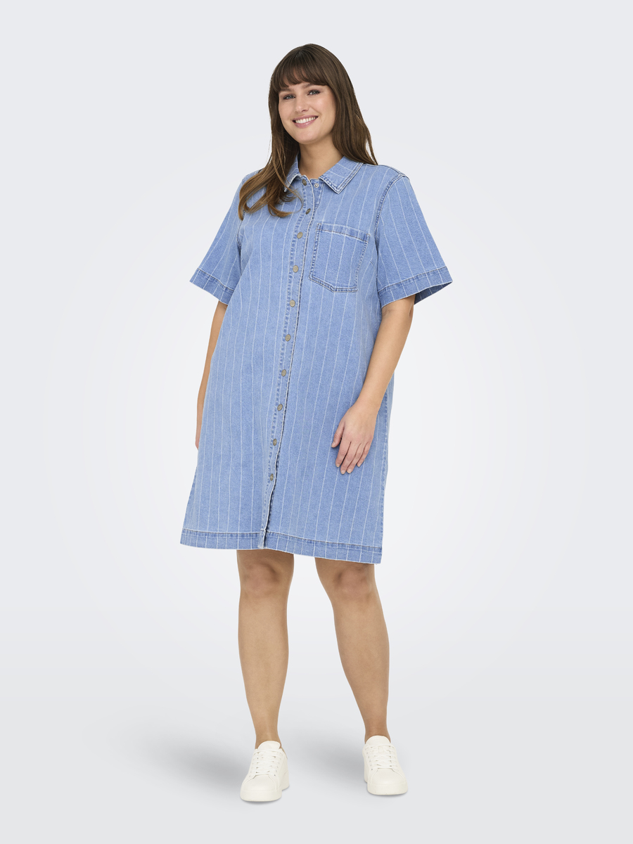 Kleed van het merk Only Carmakoma in het Jeans