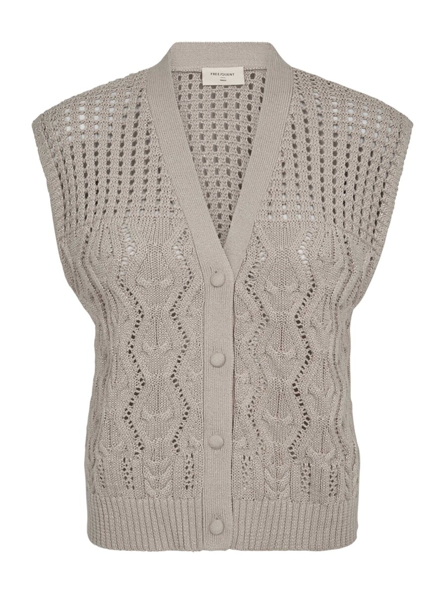 Gilet van het merk Freequent in het Beige