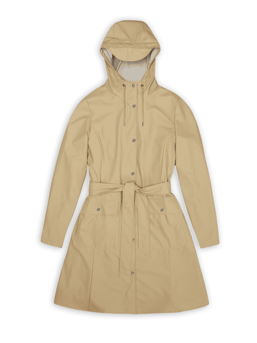 Jas van het merk Rains in het Beige