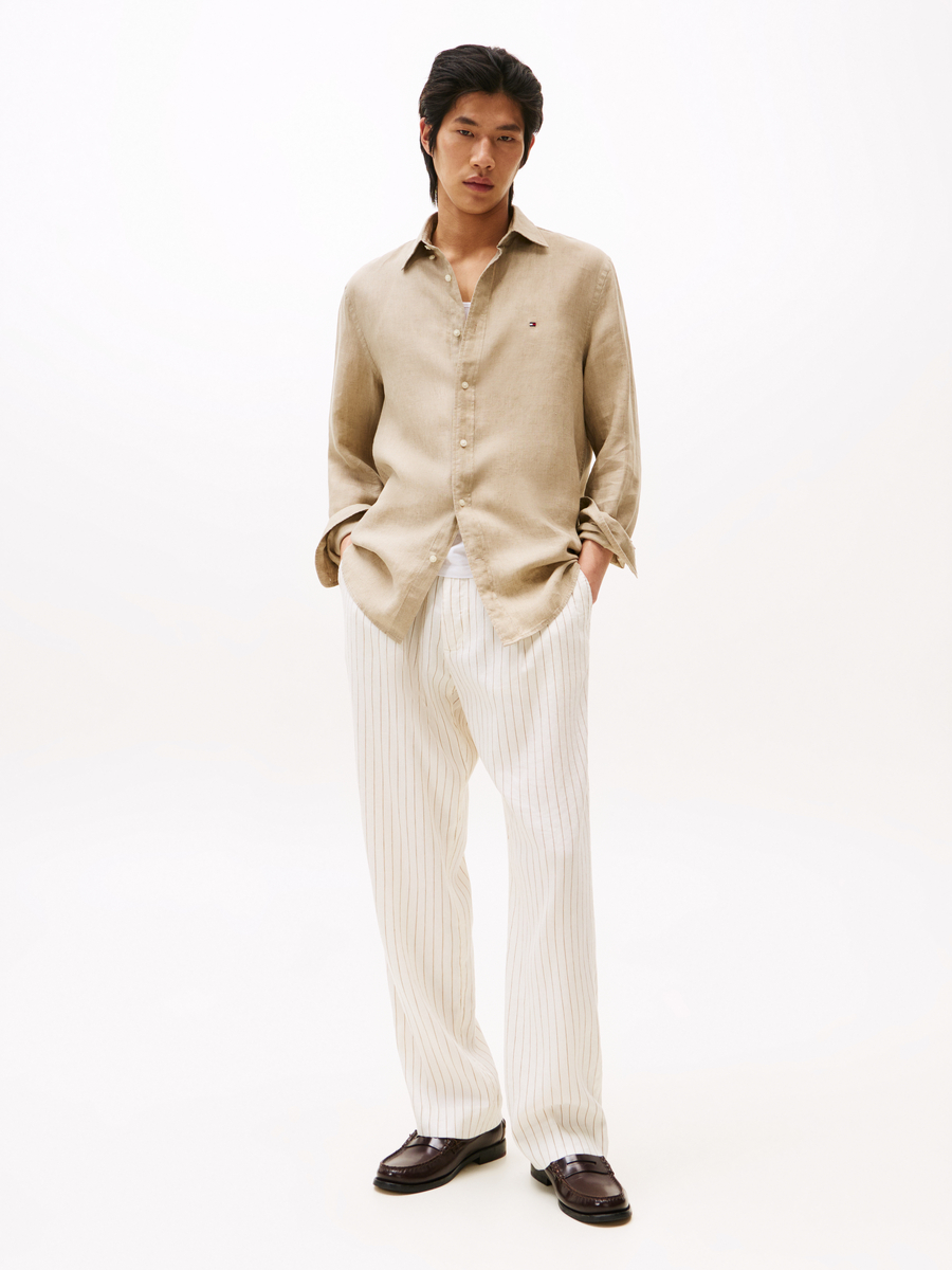 Hemd van het merk Tommy Hilfiger in het Beige