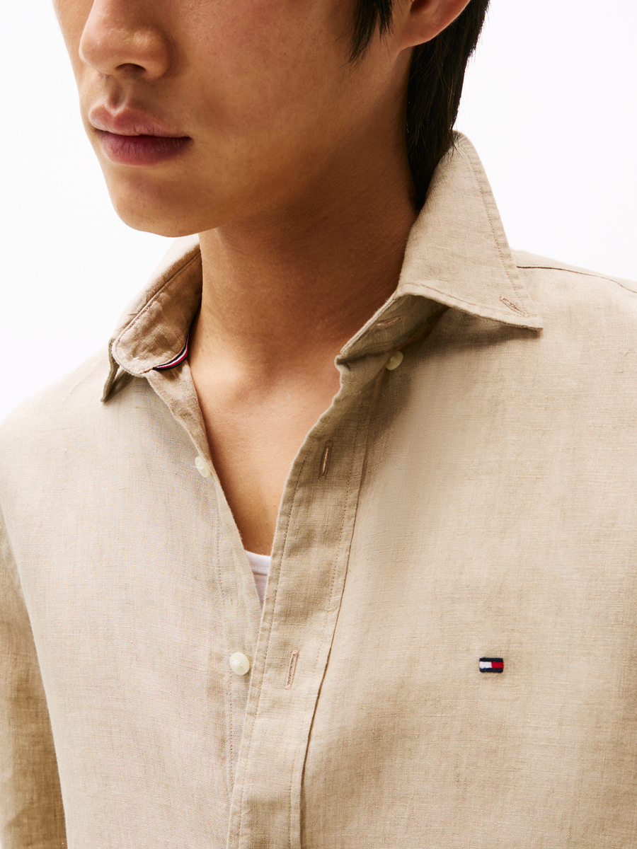 Hemd van het merk Tommy Hilfiger in het Beige