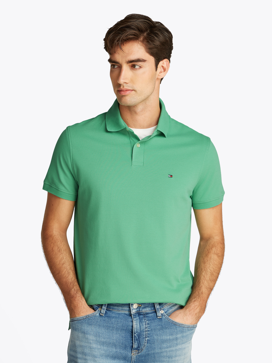 Polo van het merk Tommy Hilfiger in het Groen