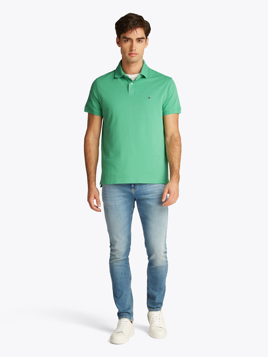 Polo van het merk Tommy Hilfiger in het Groen